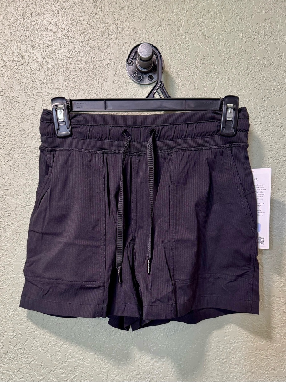Lululemon Black Ribbed Dance Studio High Rise Drawstring 3.5 in Shorts NWT 2